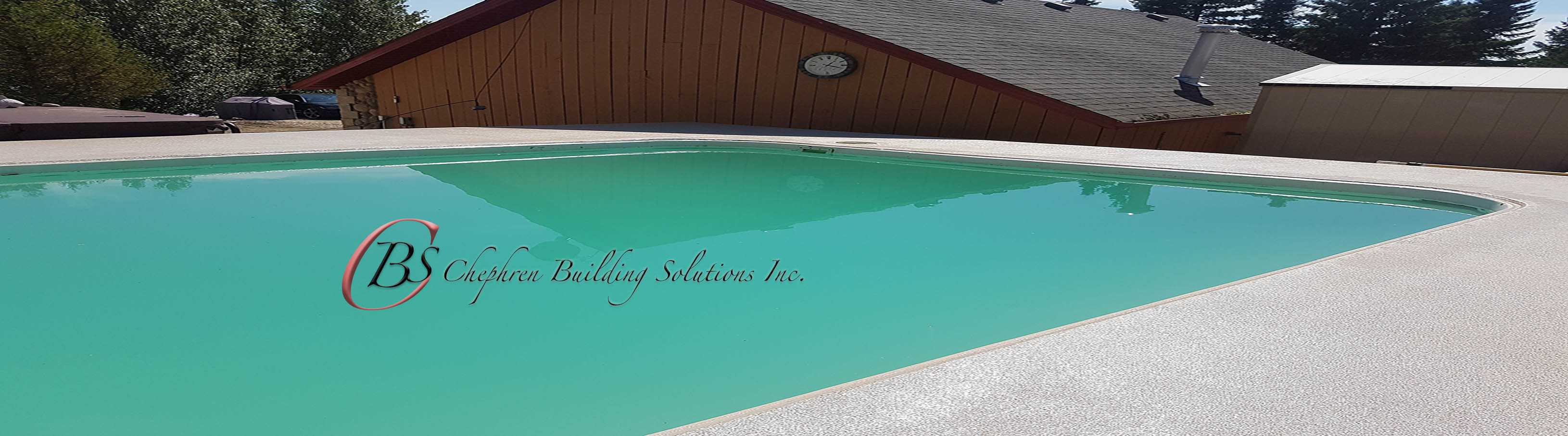 Flexstone coating - Pool deck in spruce grove